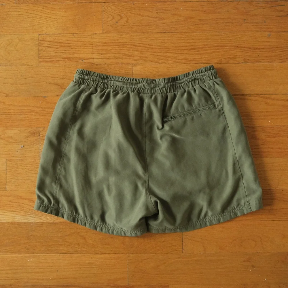 Civil Regime Shorts Mens Olive Green Athletic Mesh Lined Streetwear Large 2518